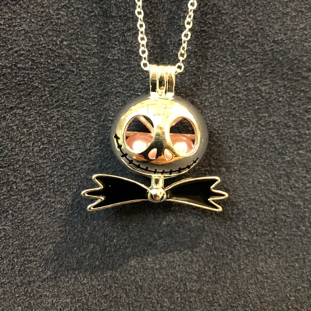 SALE! NBC Jack Skellington pearl cage necklace